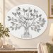 White Personalized Silver Family Tree Plaque 20th/25th Anniversary Gift